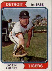 1974 Topps Baseball Cards      367     Norm Cash